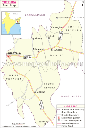 Tripura Road Map