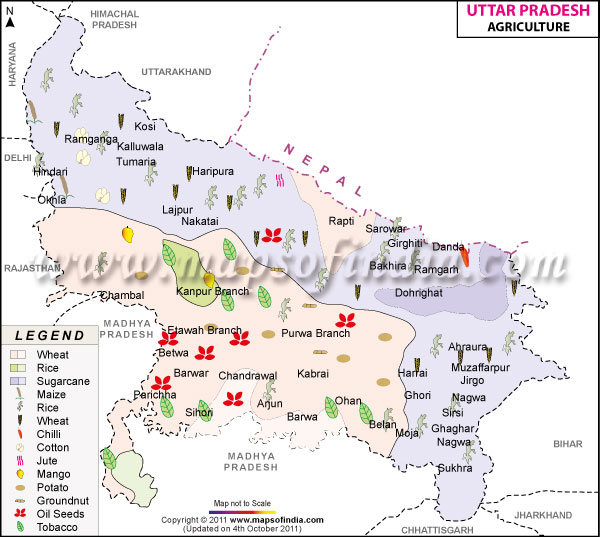 Agriculture Map of Uttar Pradesh