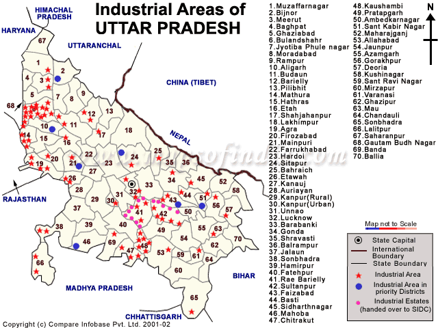 Uttar Pradesh Industry Map