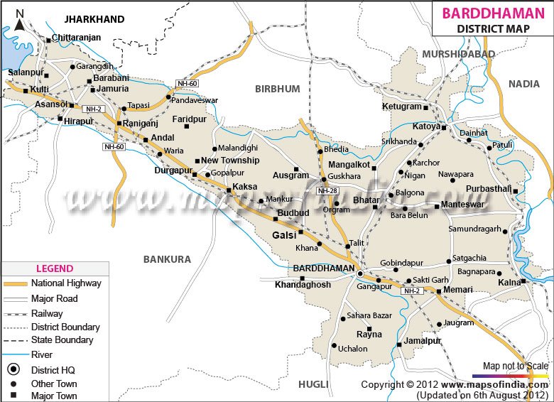 District Map of Barddhaman