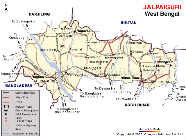Jalpaiguri District Map