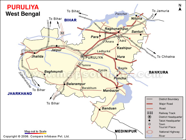 Puruliya District Map
