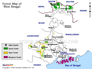 West Bengal Forest Map