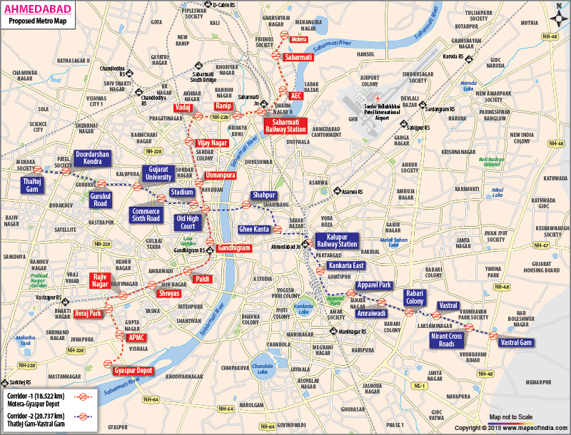 Ahmedabad Metro Map 