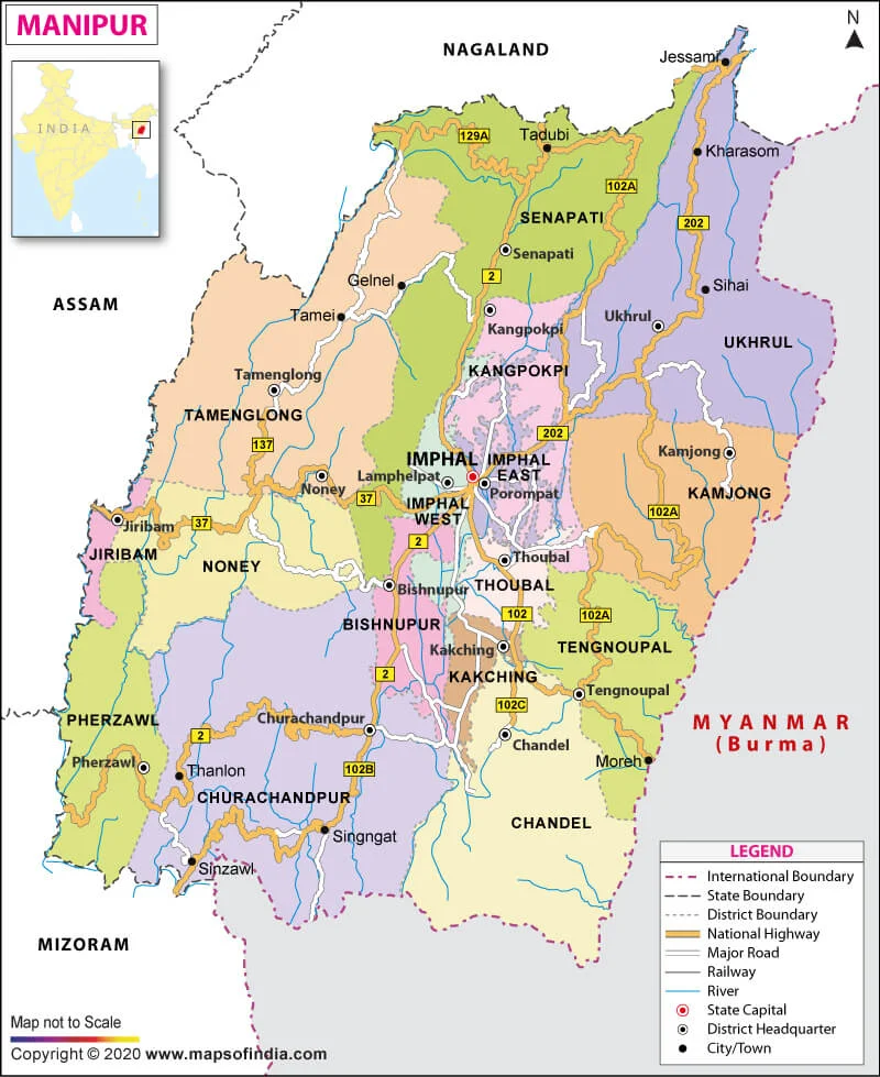 Map of Manipur