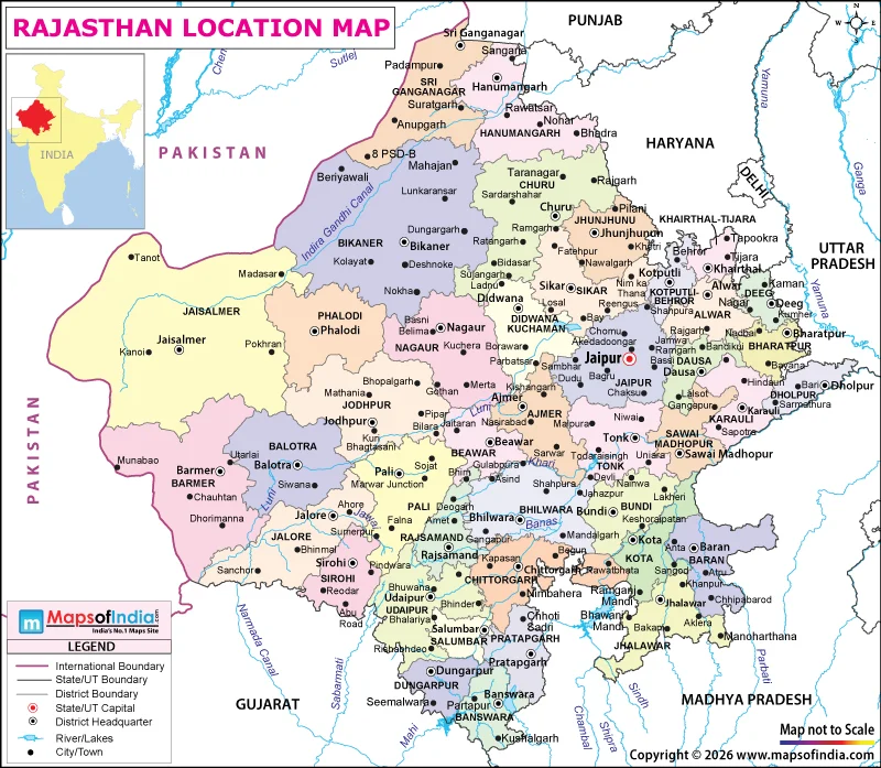 Rajasthan Map