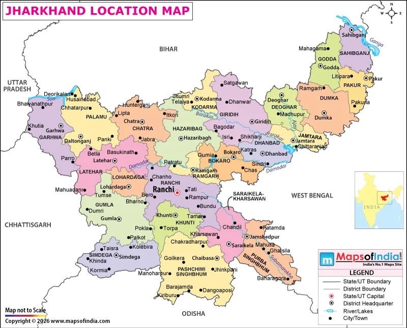 Jharkhand location map
