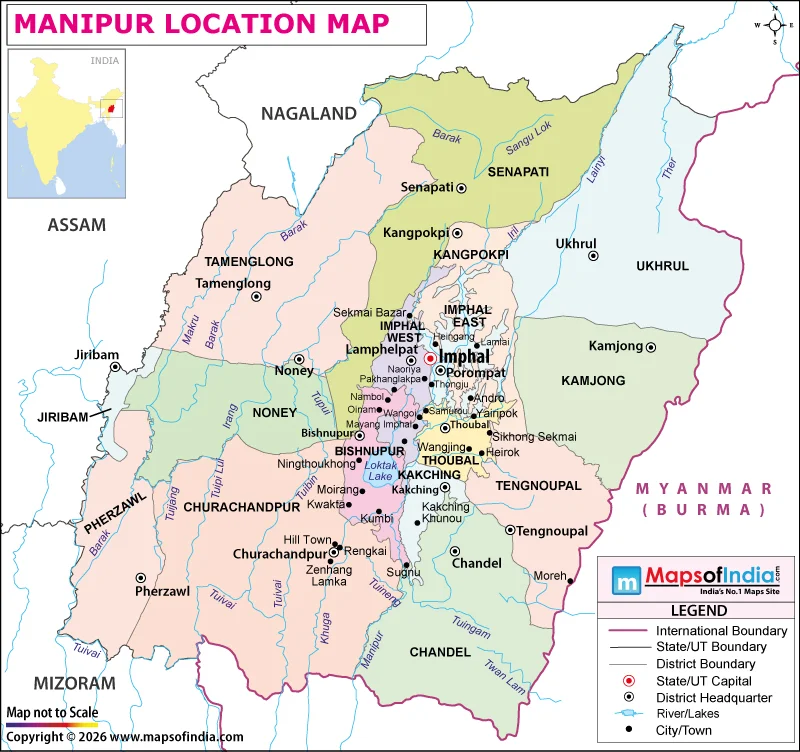 Manipur location map