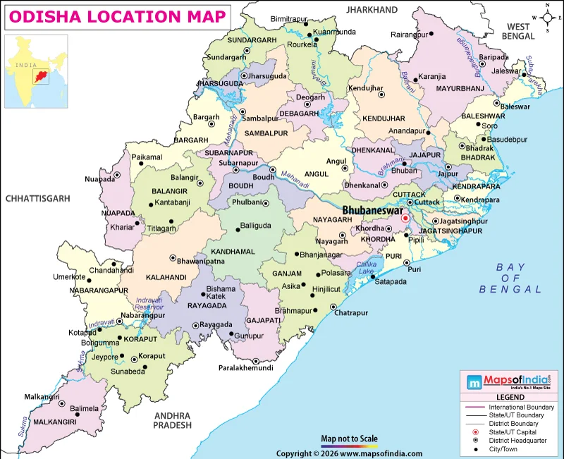 odisha location map