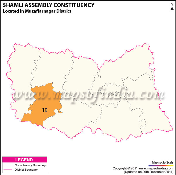 Shamli Vidhan Sabha Constituency Map | Shamli Election Result 2022 ...