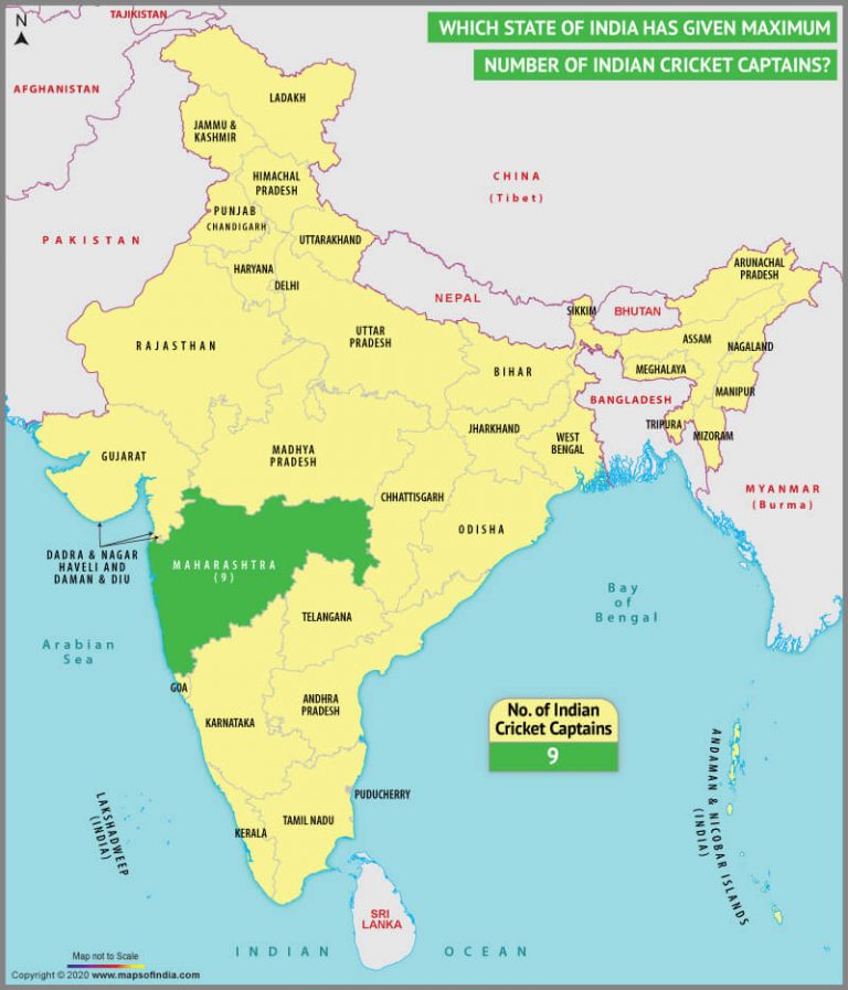 Which State of India has Given Maximum Number of Indian Cricket Captains?