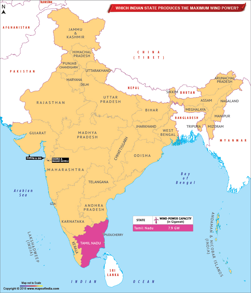 wind map of india Which Indian State Produces The Maximum Wind Power wind map of india