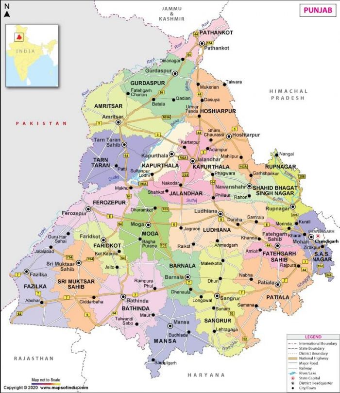Punjab India Map Location