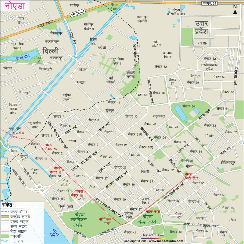 Noida Political Map