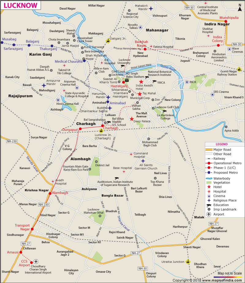 City Map Of Lucknow Luckow City Map