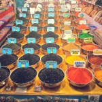 Tea flavors & spices at Palolem market