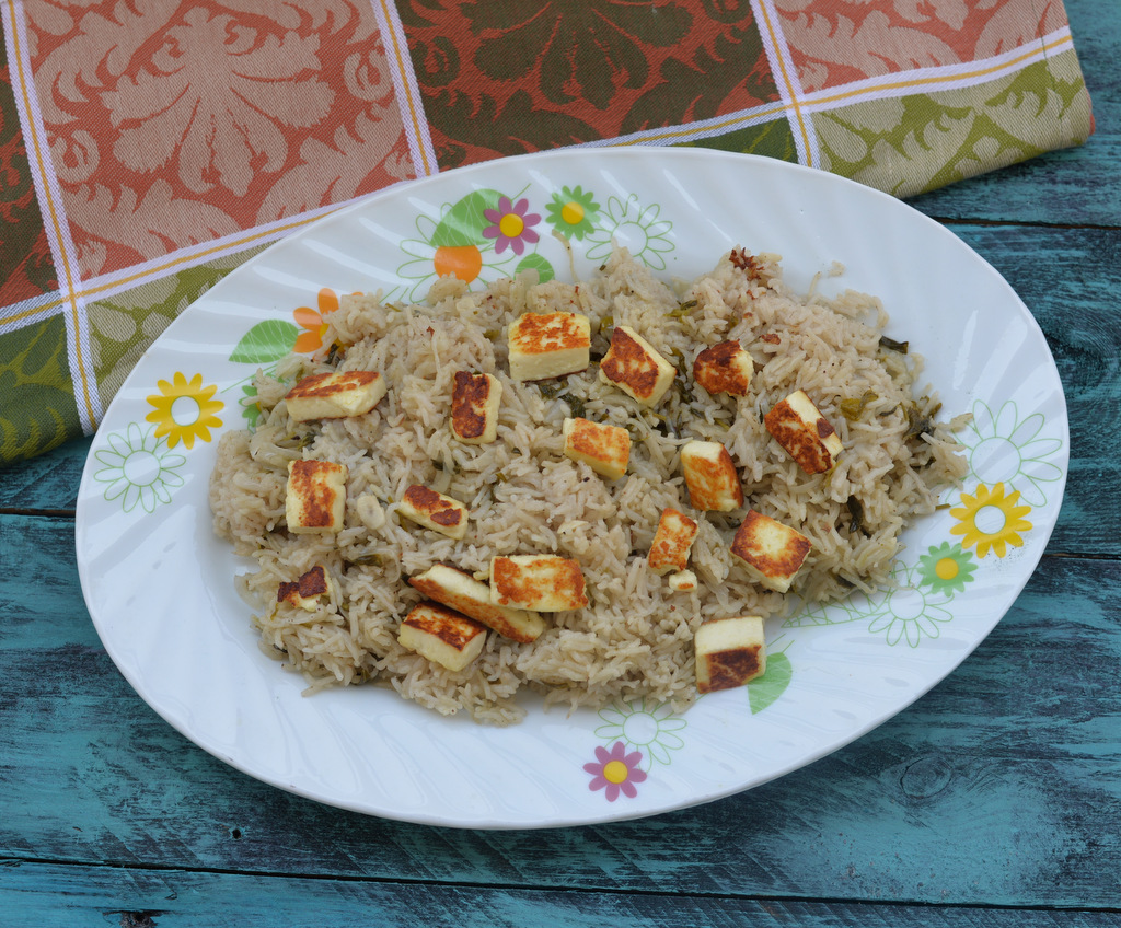 Methi Paneer Pulao Recipe - Indian Main course Recipes