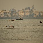 Diving into the sea at chowpatty