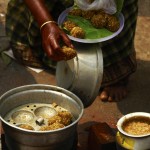 Making ladoos from Pongala