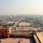 Aerial view of Red Fort Delhi