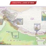 map of 5 beautiful lakes in india