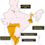 Map Showing Top 5 Busiest Airports of India in 2018-19