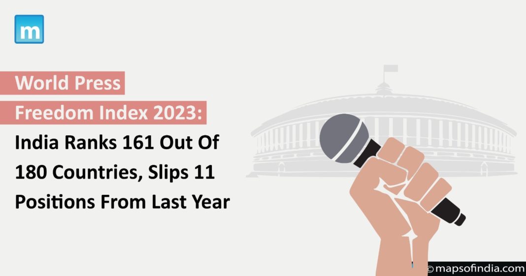 World Press Freedom Index 2023 India Ranks 161 Out Of 180 Countries