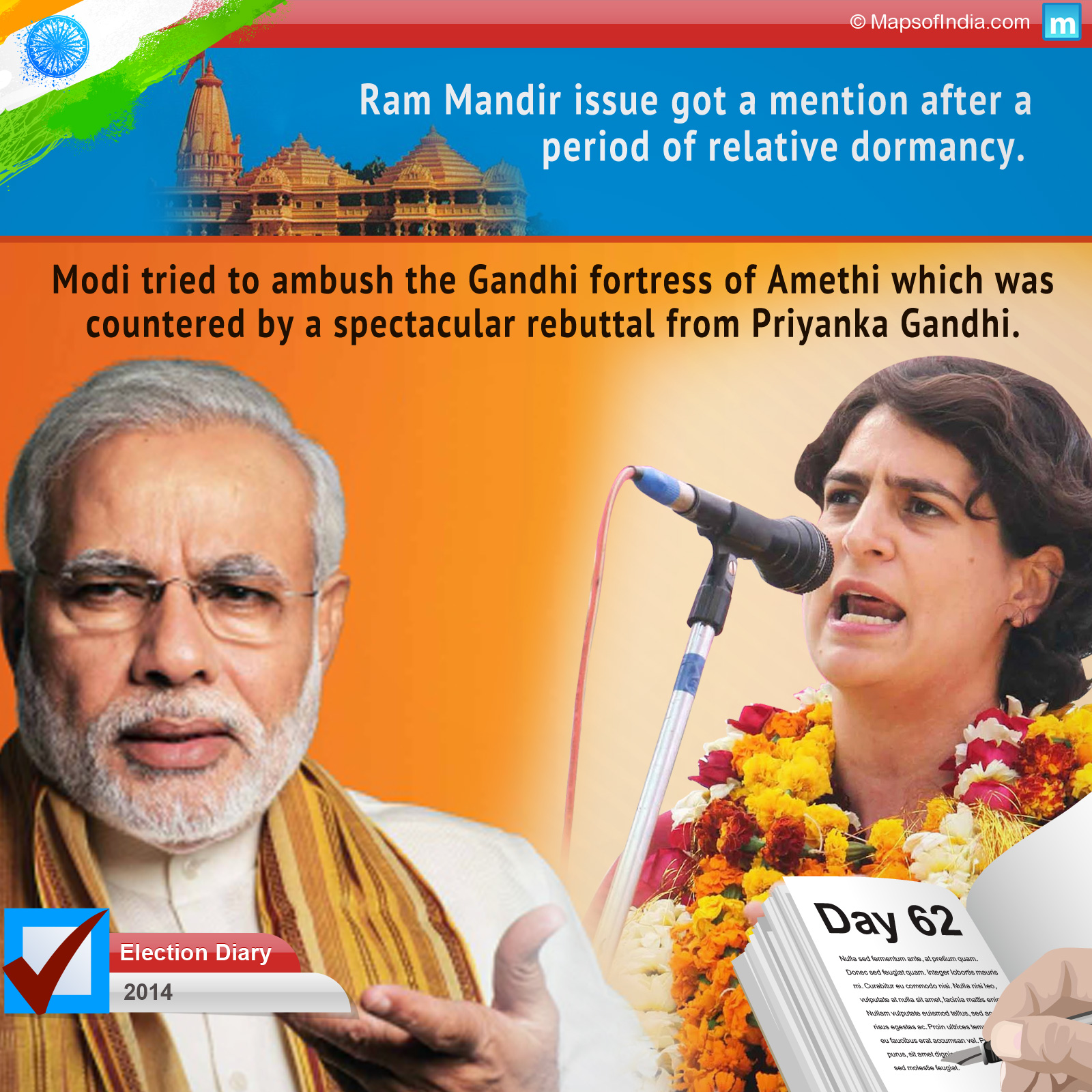 Modi trying to ambush the Gandhi fortress of Amethi