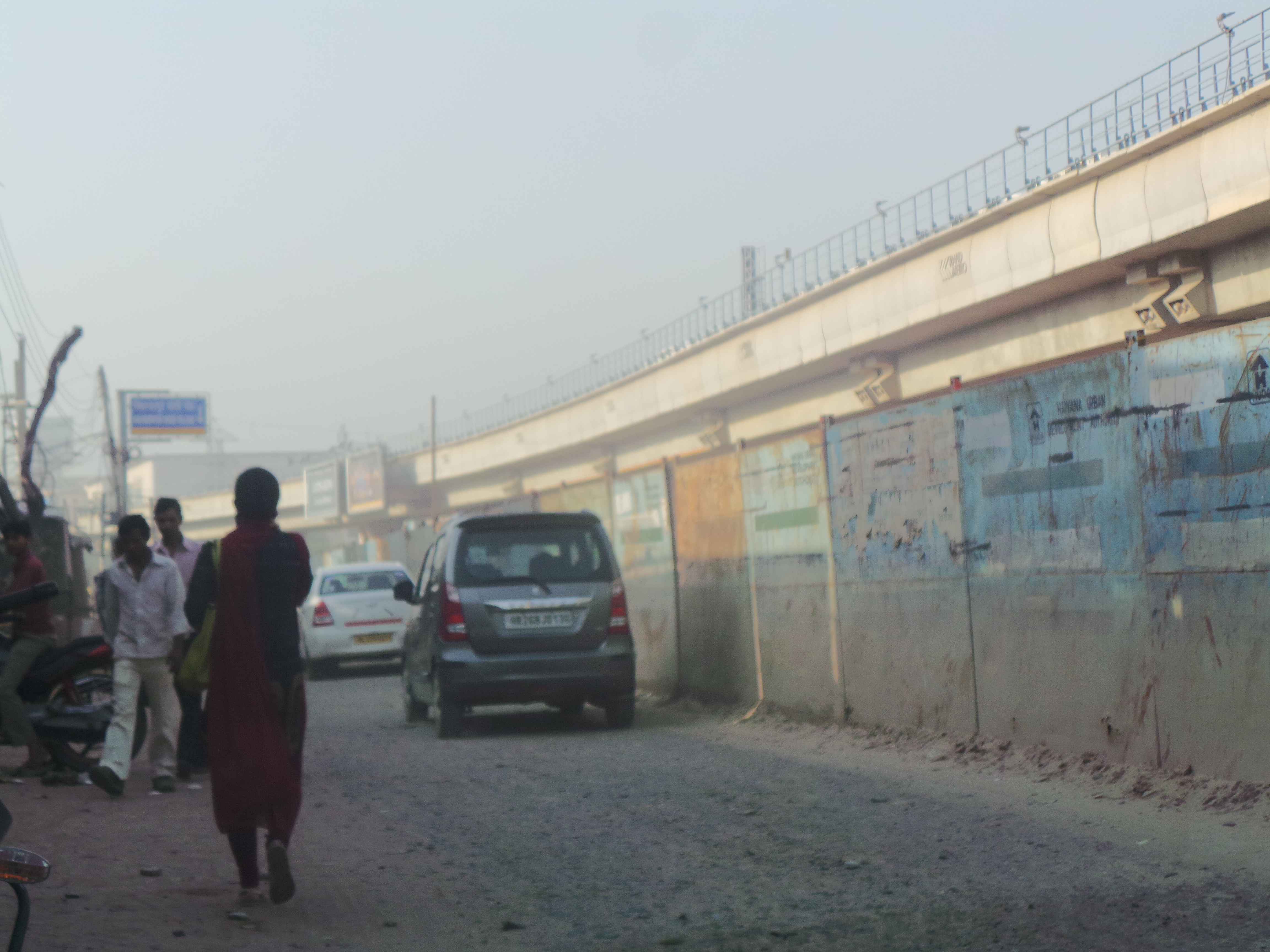 Roads near Sikanderpur construction area