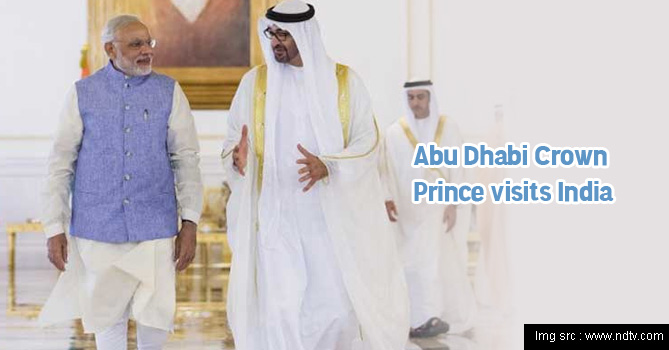 Abu Dhabi Crown Prince on 3-day India Tour