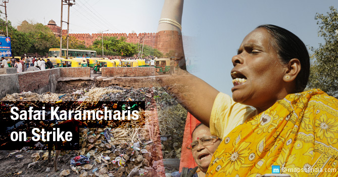 Safai Karamcharis on Strike