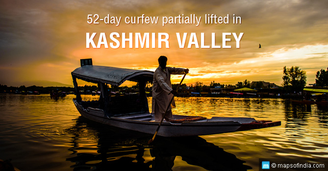 52 Day Curfew Lifted in Kashmir Valley