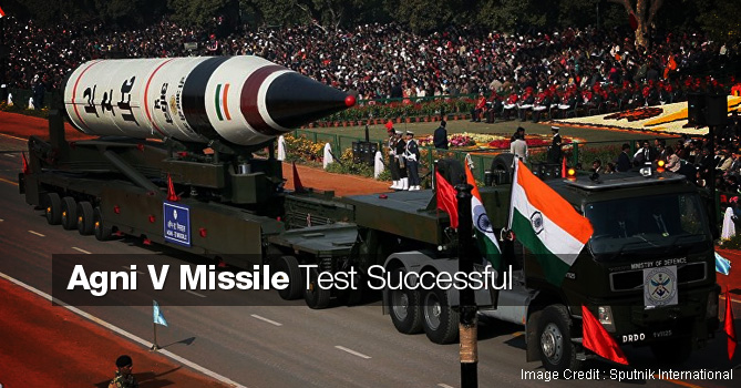Agni-V Missile Test Fire Successful
