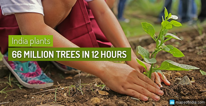 India Committed To The Paris Agreement- Plants 66 million trees in just 12 hours
