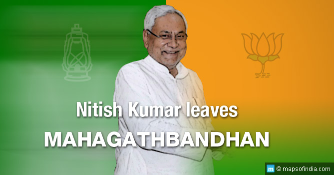 Fall of Mahagathbandhan in Bihar