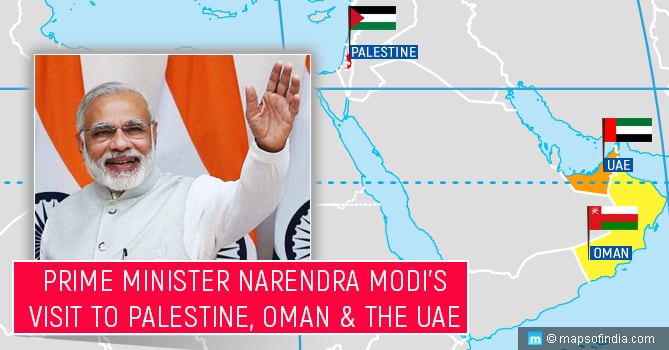 Narendra Modi visit to Palestine Oman UAE