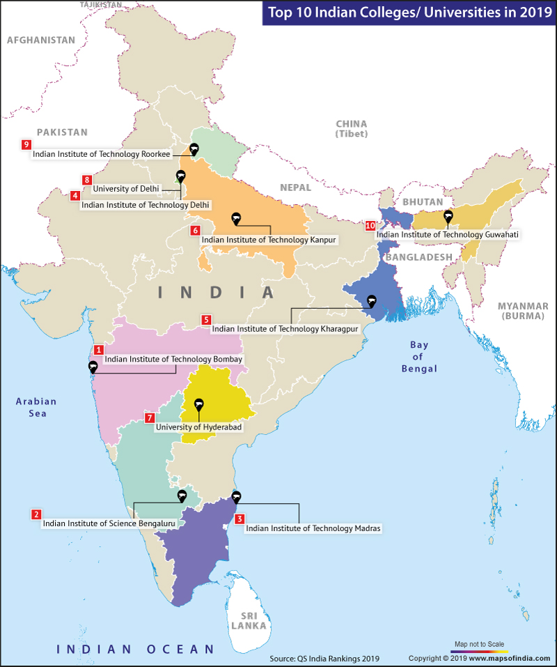 A few Indian Universities have found a place amongst the top universities of the world in the prestigious Quacquarelli Symonds (QS) World University Rankings 2020 which was released recently