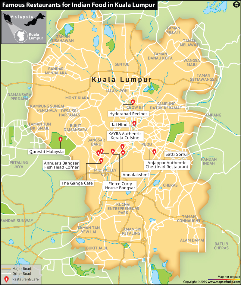 Famous Restaurants for Indian Food in Kuala Lumpur, Malaysia