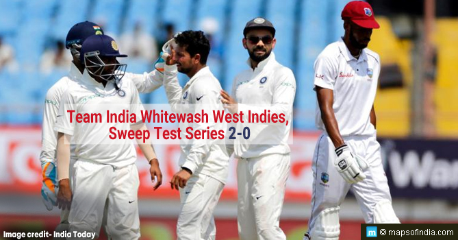 Team India Whitewash West Indies, Sweep Test Series 2-0