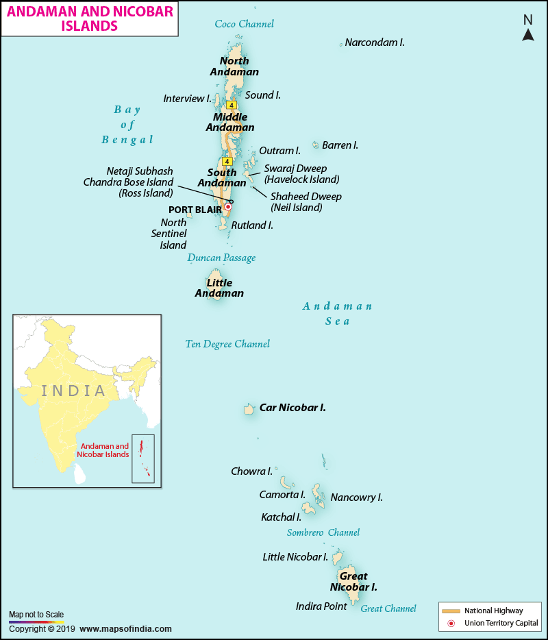 Andaman and Nicobar Islands Map