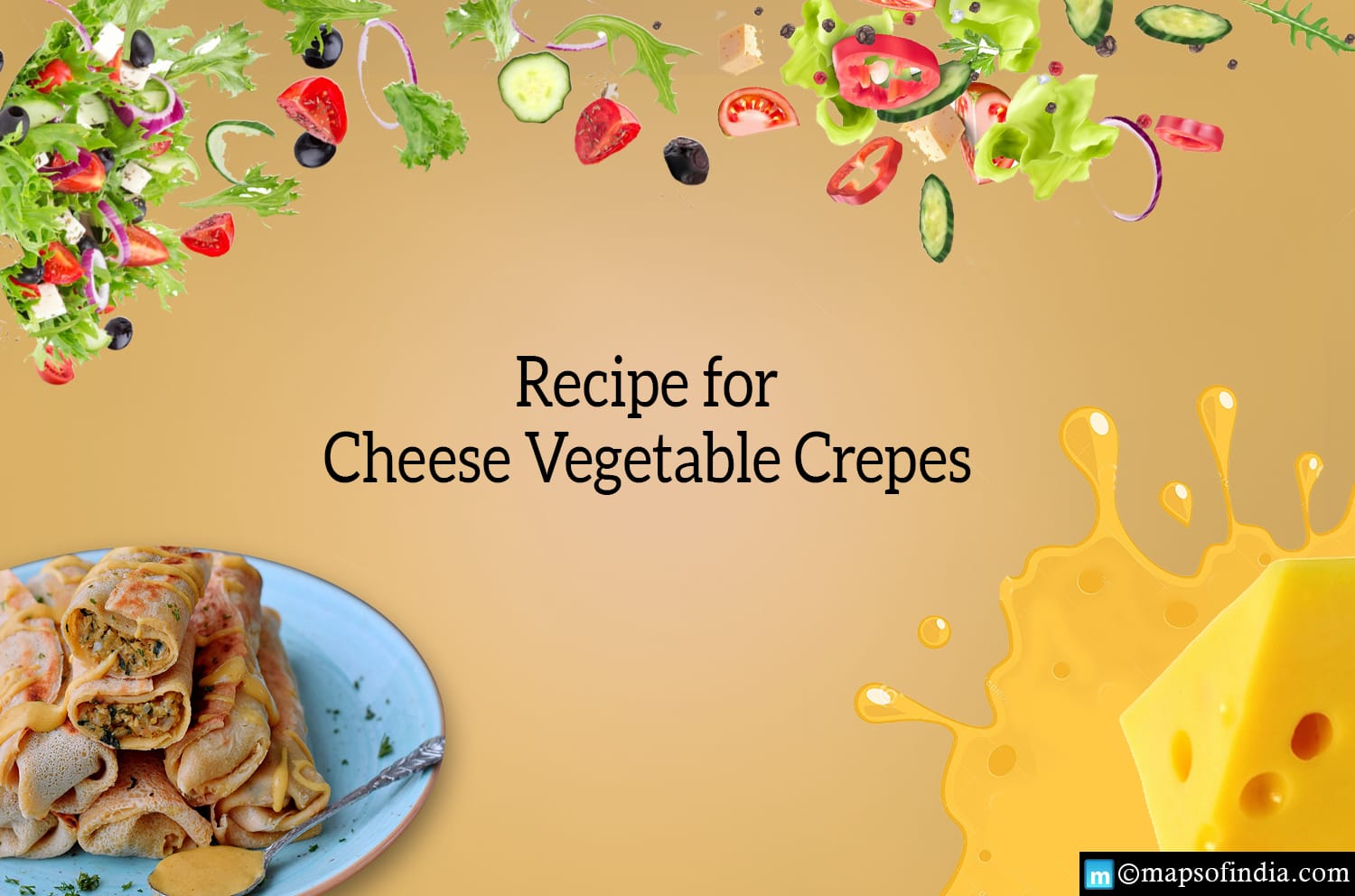 Recipe for Cheesy Vegetable Crepes