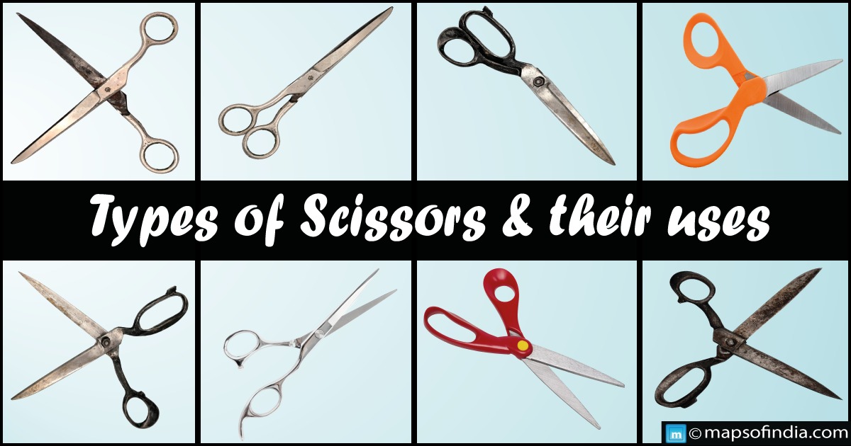 What are the types of scissors and their uses?