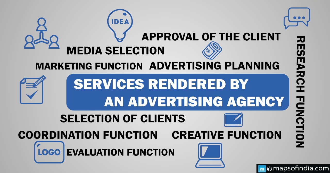 What are the services rendered by an advertising agency?