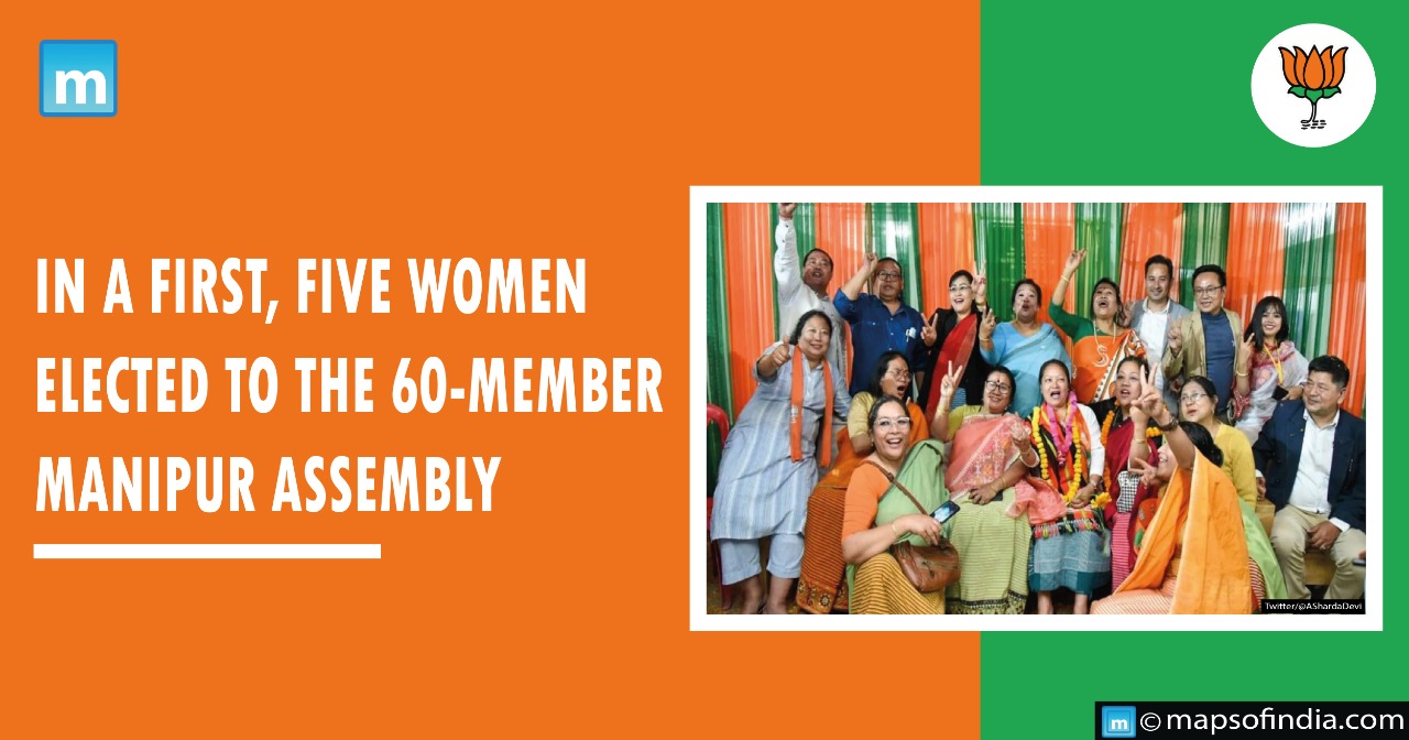 In a first, five women elected to the 60-member Manipur Assembly