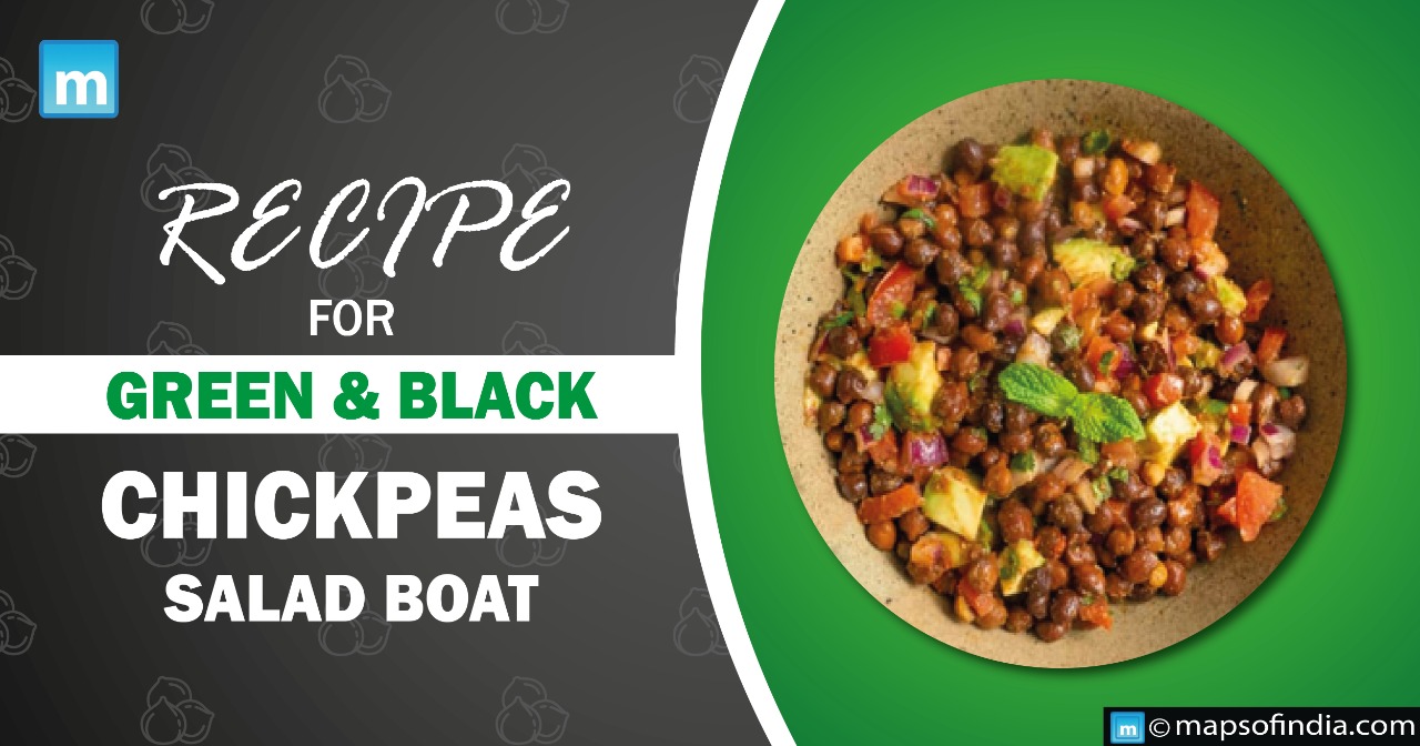 Recipe for Green and Black Chickpeas Salad Boat