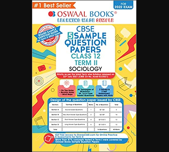 SOCIOLOGY (039) SAMPLE QUESTION PAPER CLASS XII TERM 2