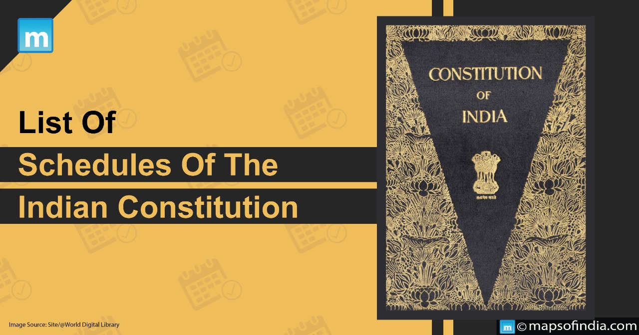 List Of Schedules Of The Indian Constitution