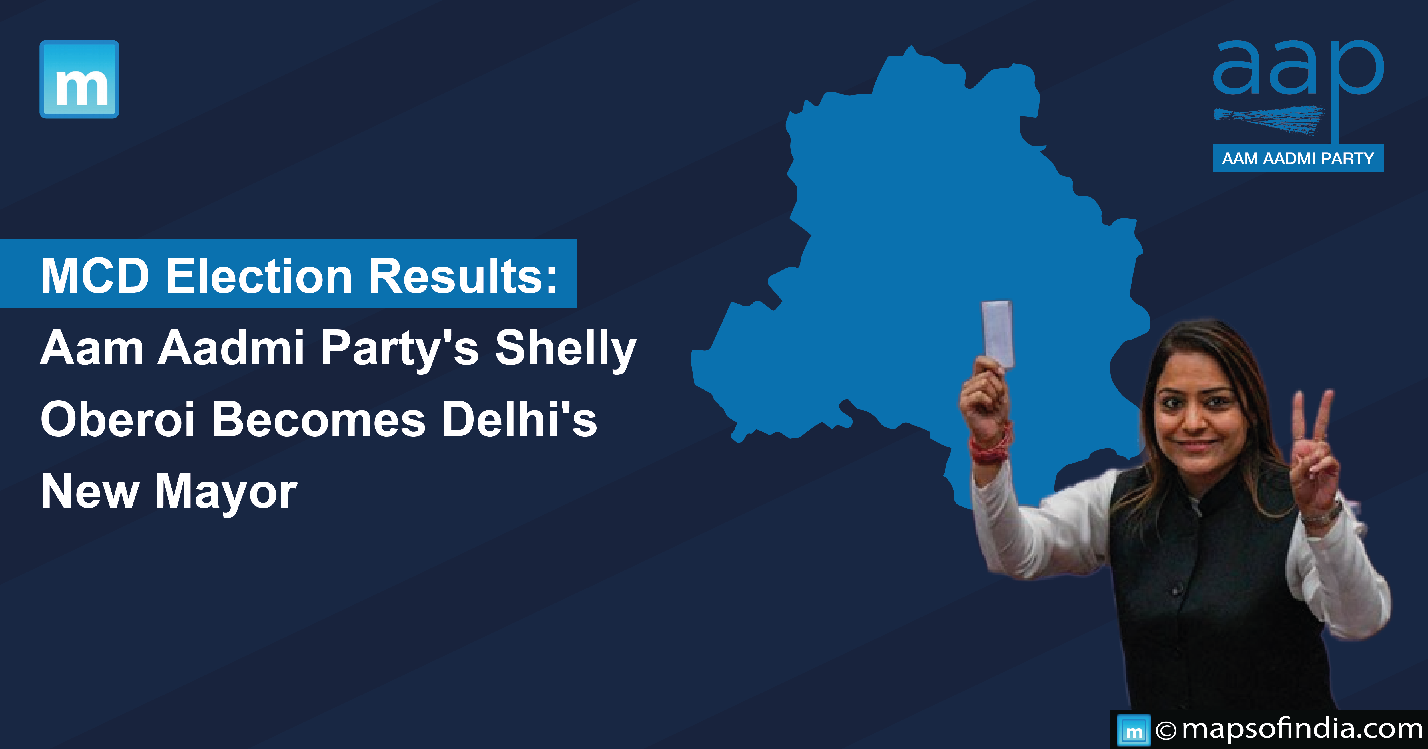 MCD Election Results: Aam Admi Party's Shelly Oberoi Becomes Delhi's New Mayor