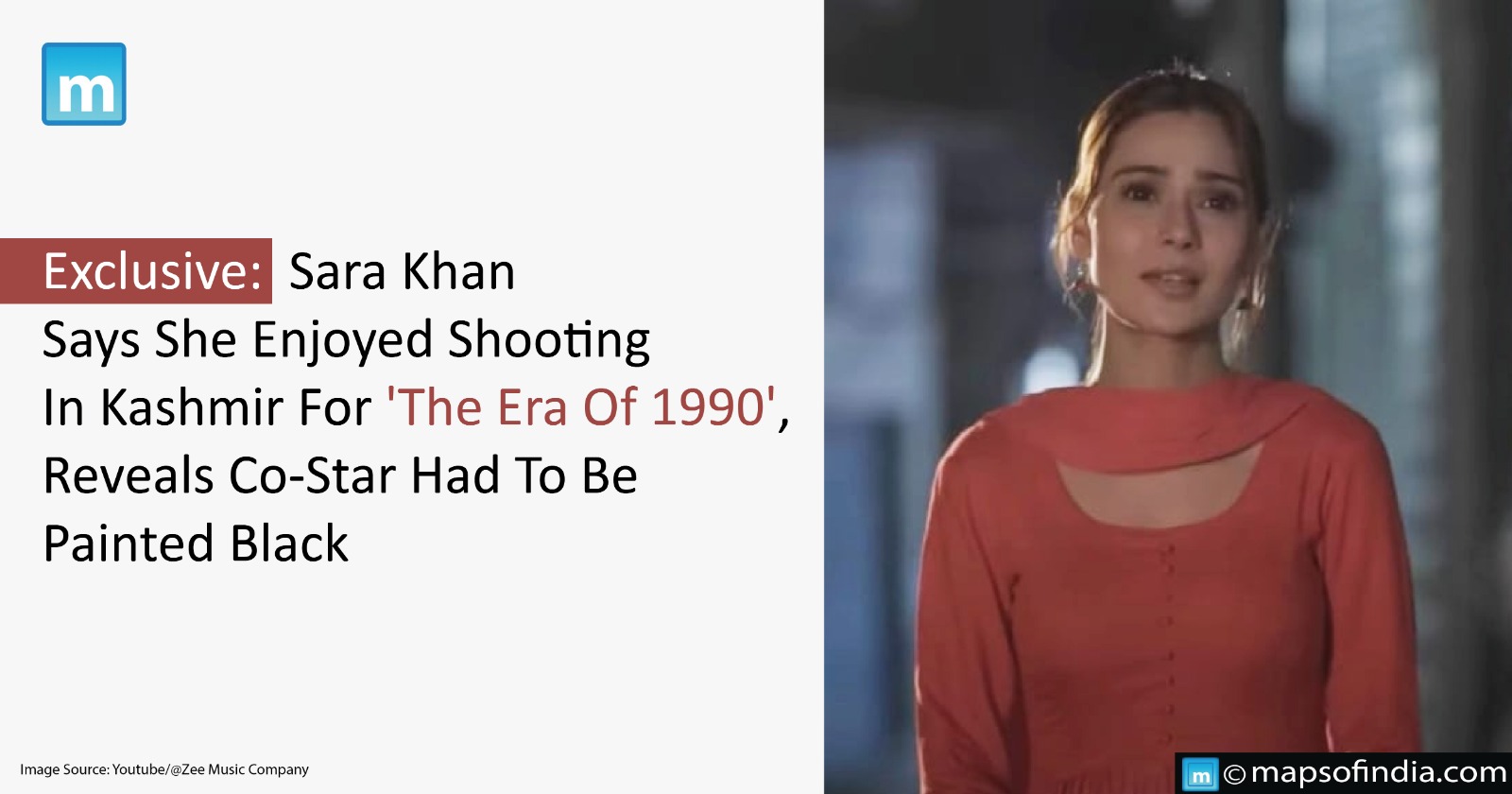 Exclusive: Sara Khan Says She Enjoyed Shooting In Kashmir For 'The Era Of 1990', Reveals Co-Star Had To Be Painted Black