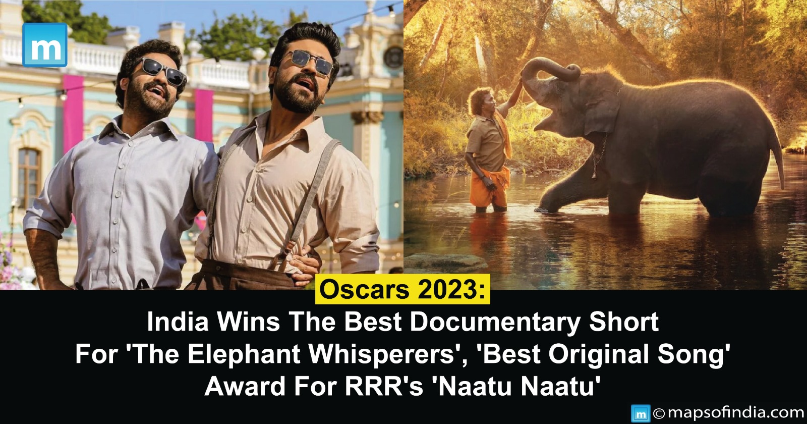 Oscars 2023: India Wins The Best Documentary Short For 'The Elephant Whispers', 'Best Original Song' Award For RRR's 'Naatu Naatu'